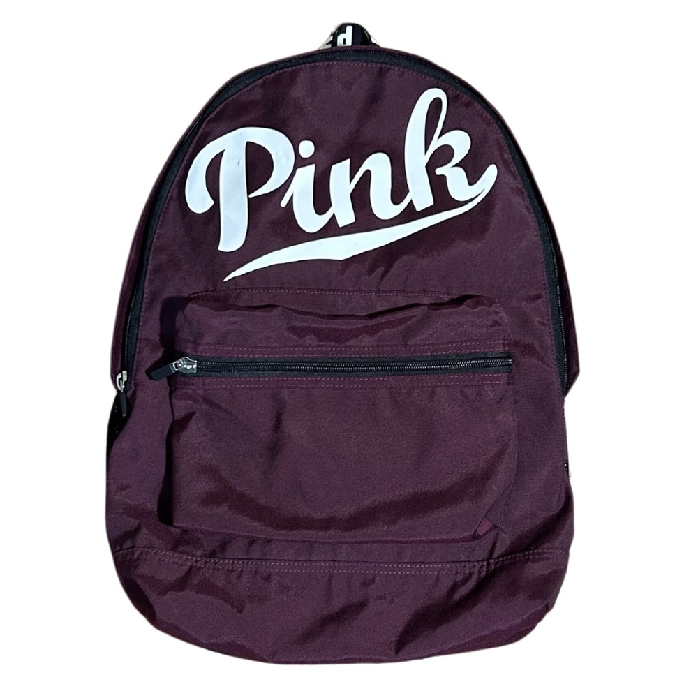 Victoria's Secret PINK Women’s Graphic Maroon Collegiate Carry-On Bag Backpack